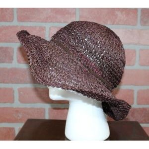 Michael Stars Brown Sea Grass Crusher Floppy Hat